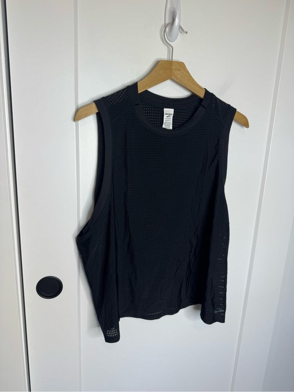 Brooks Black Mesh Ventilated Breathable Running Tank Top Size XXL